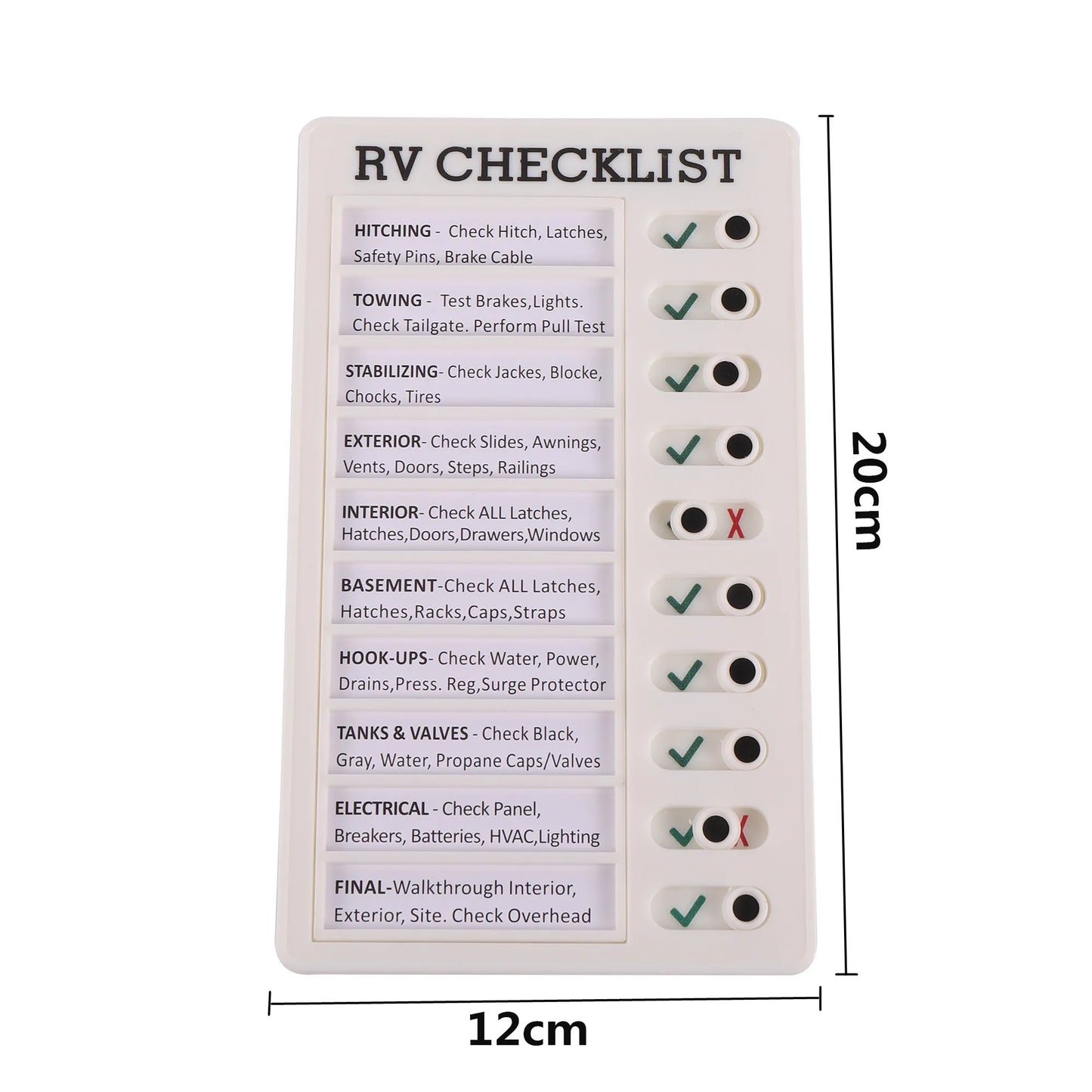 Self-discipline Reusable Checklist Board