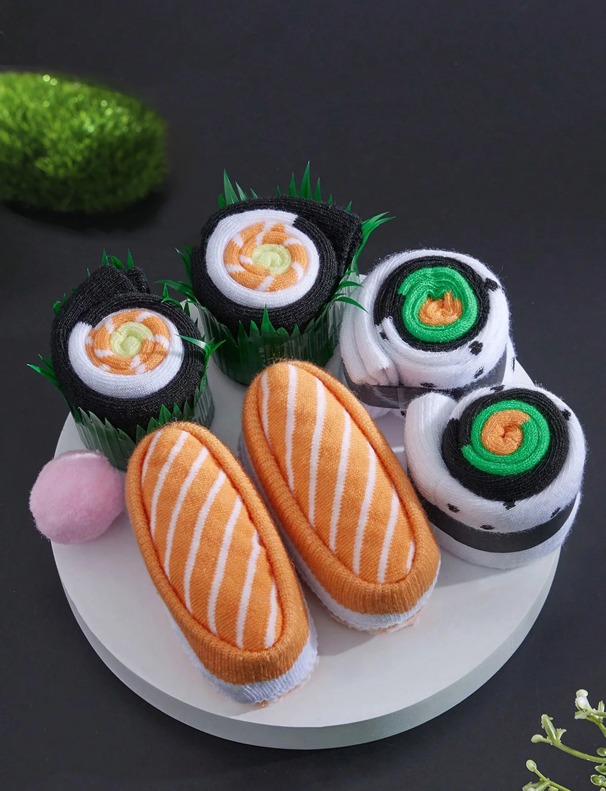 Sushi Mid Calf Socks 3 Pairs