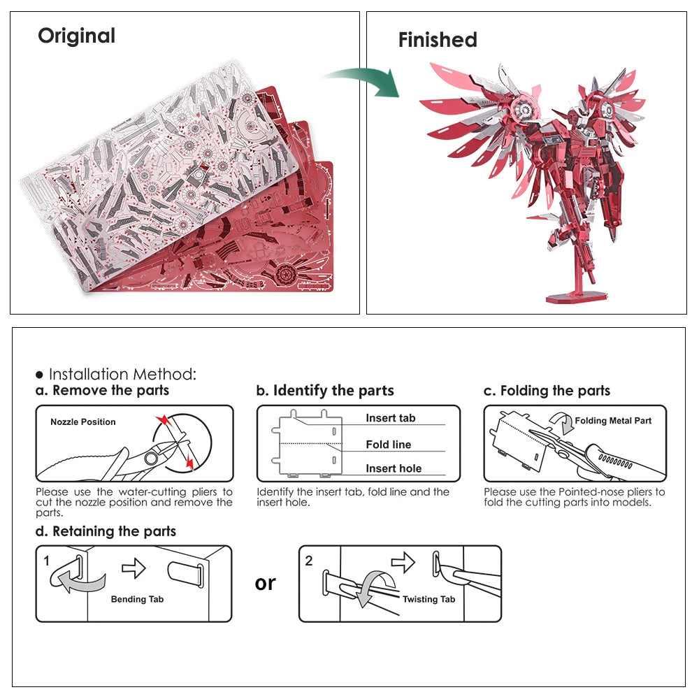 Piececool 3D Puzzle Metal Model Thundering Wing Model Building Kits