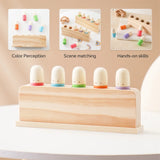 Wooden Bouncing Color Recognition Toy