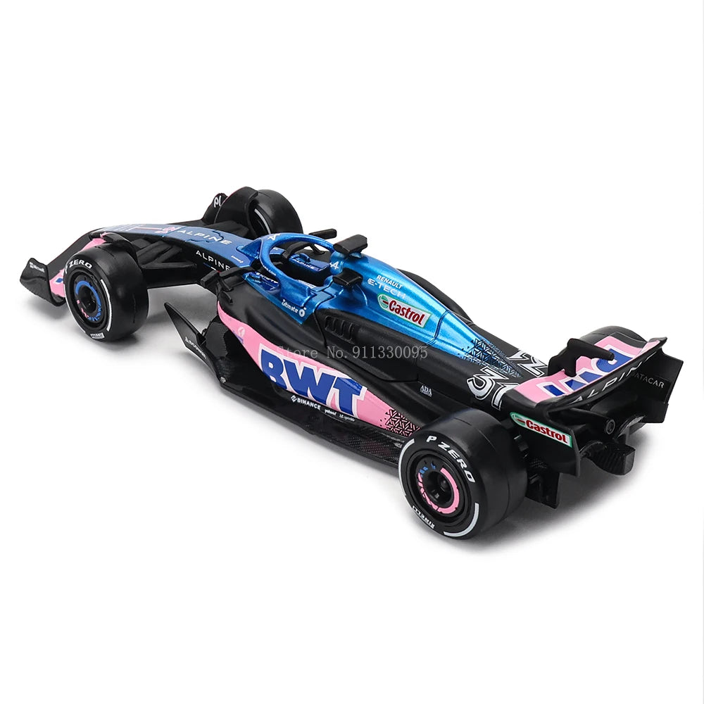 Bburago 1:43 Alpine F1 Team A523 2023 #10 Pierre Gasly #31 Esteban Ocon Alloy Car Die Cast