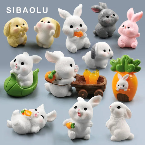 Miniature Rabbit Figurines