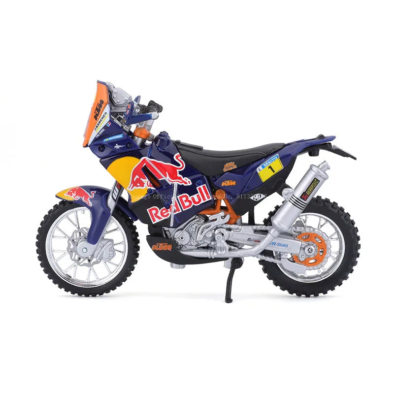 Bburago 1:18 KTM450 Rally Alloy Motorcycle Model