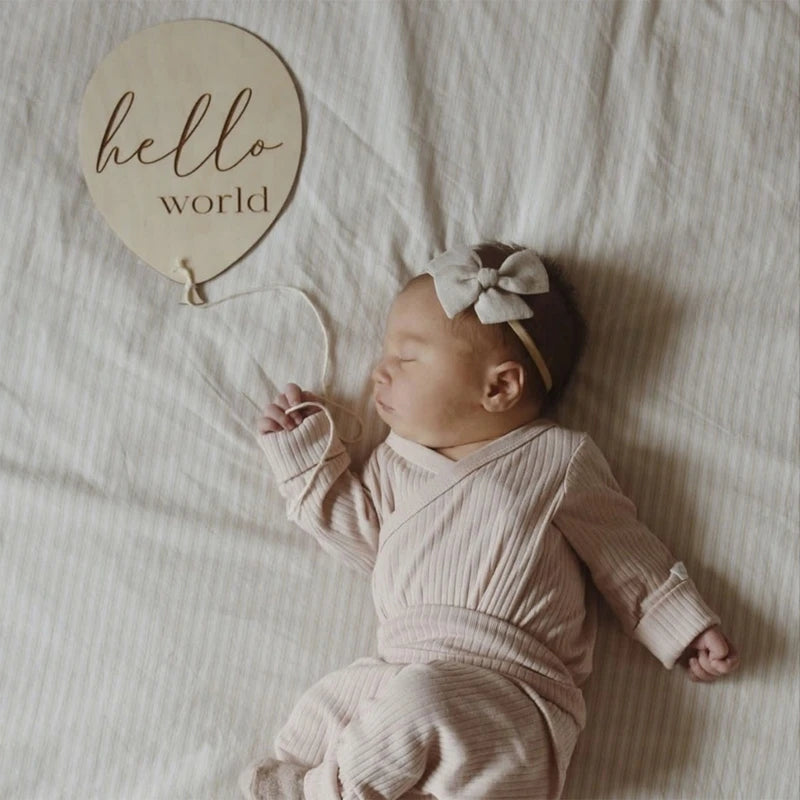 Baby Wooden Balloon Milestone Newborn