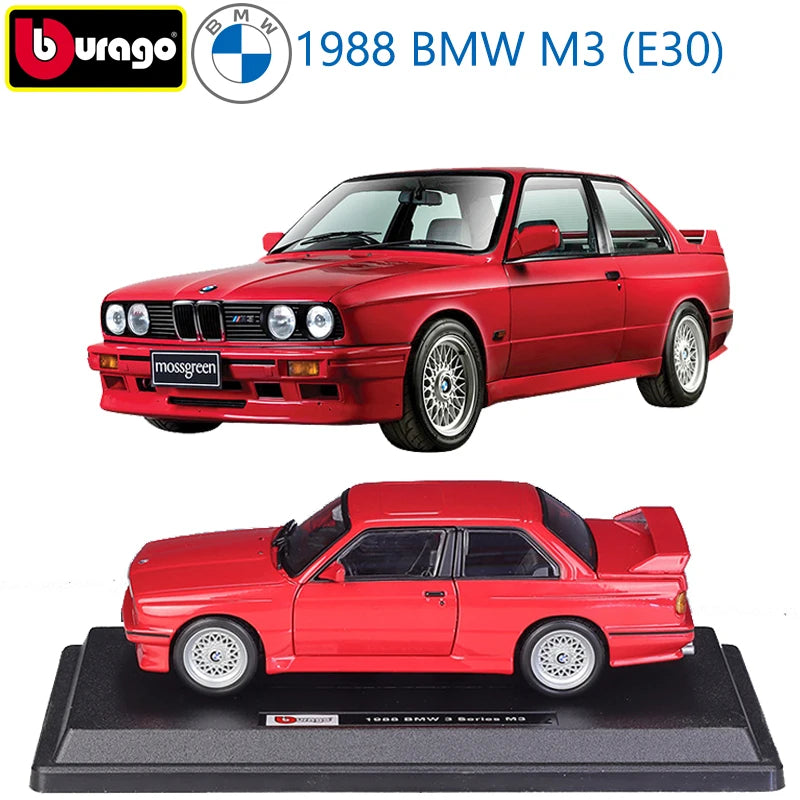 Bburago 1998 BMW M3 (E30) スポーツカー モデル 1:24 スケール 合金