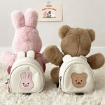 Little Bear Korean Canvas Backpack