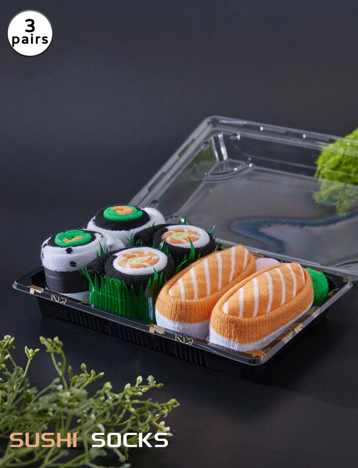 Sushi Mid Calf Socks 3 Pairs