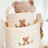 Cute Bear Embroidery Diaper Organizer