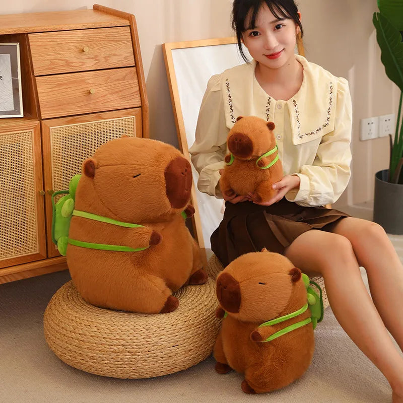 Fluffy Capybara Plush Turtle Bag