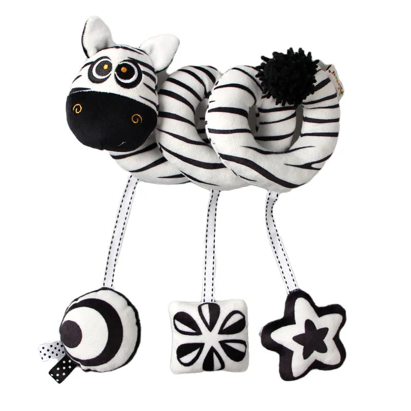 New Black And White Spiral Rattle