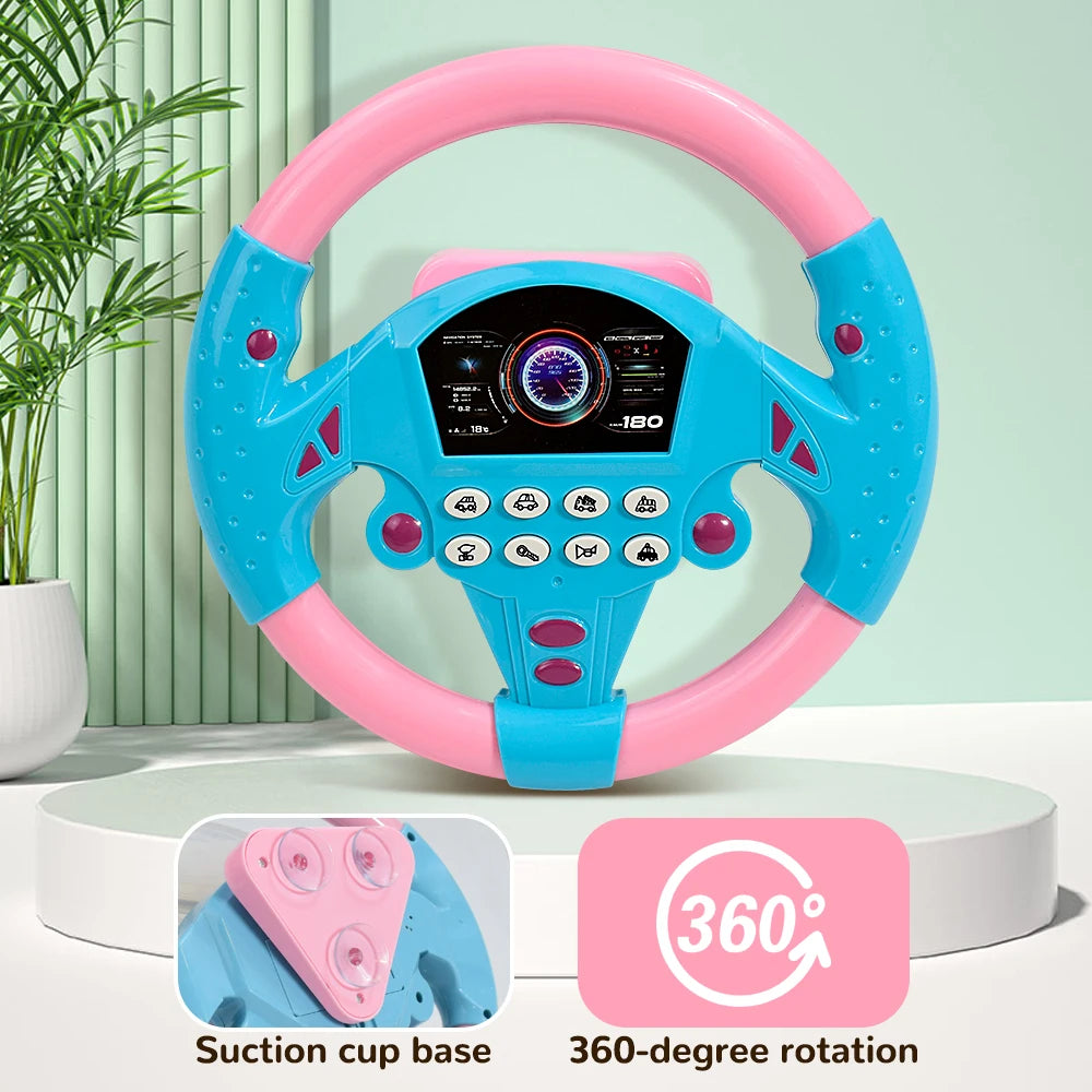 Steering Wheel Toy with Light Sound
