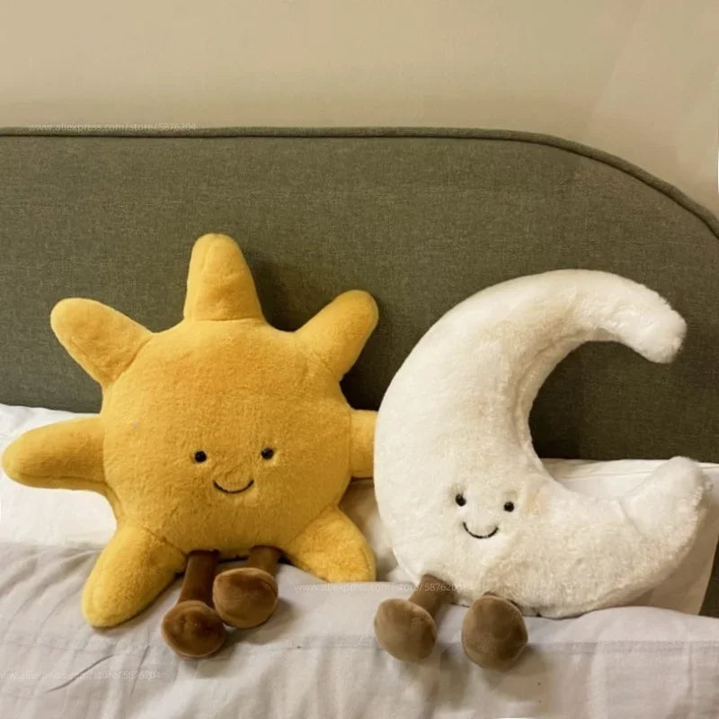 Nordic Smiling Face Moon Sun Plushie