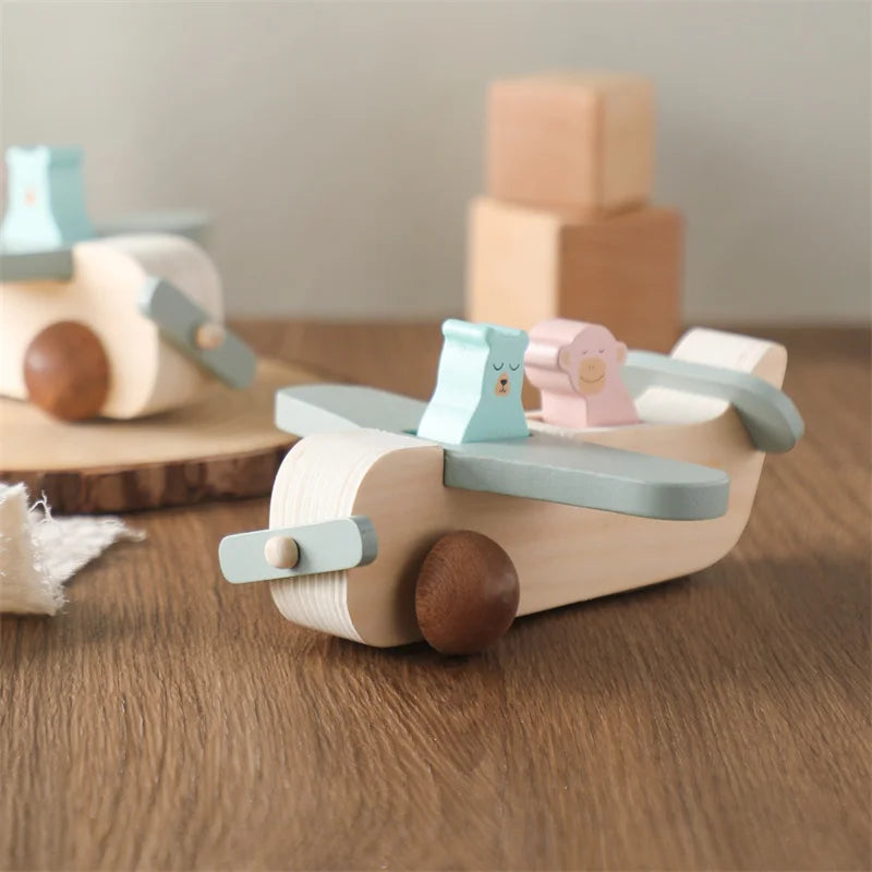 Wooden Building Blocks Aircraft