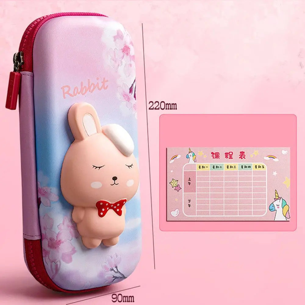 3D Cartoon PU Pencil Case