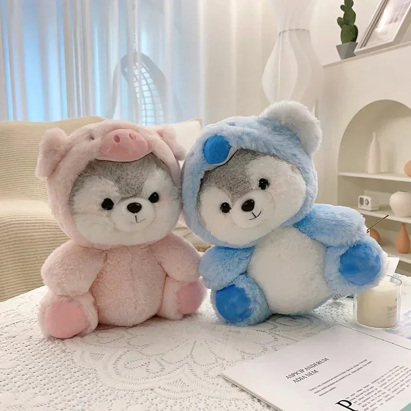 20cm Kaola Pig Husky Plush Blue