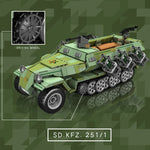 Mould King 20027 Military Tank Half Tracked Armored Vehicle