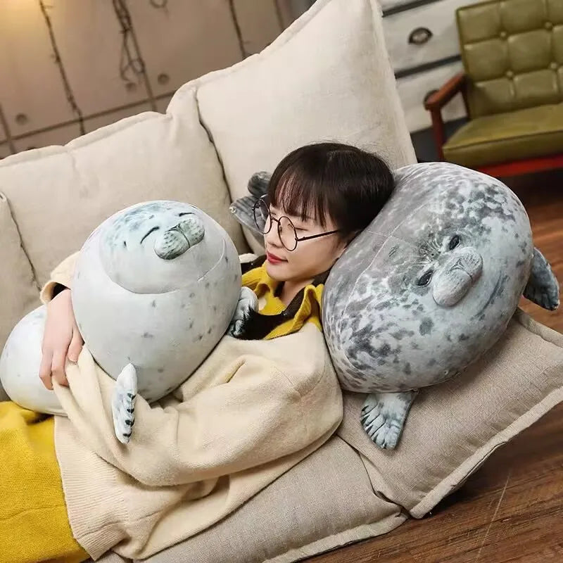 かわいい本物そっくりの海洋生物アザラシのぬいぐるみ