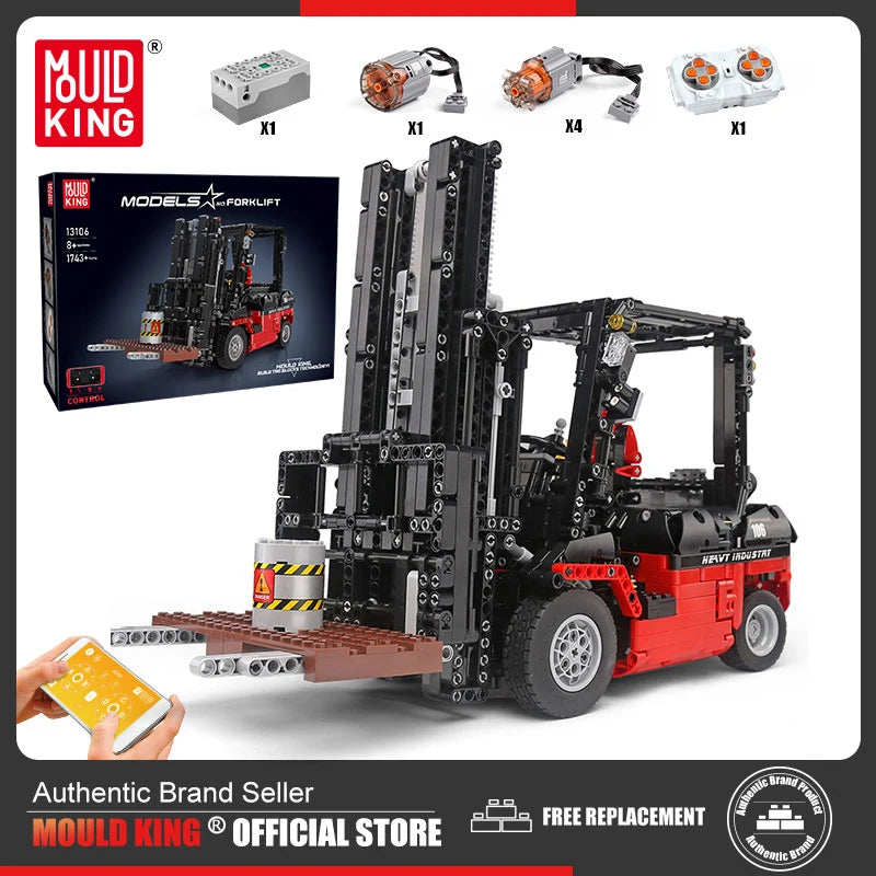 Mould King 13106 RC Forklift Building Block