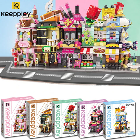 Keeppley building blocks colorful street scene series