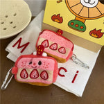 Plush Biscuit Keychains With Storage Bag