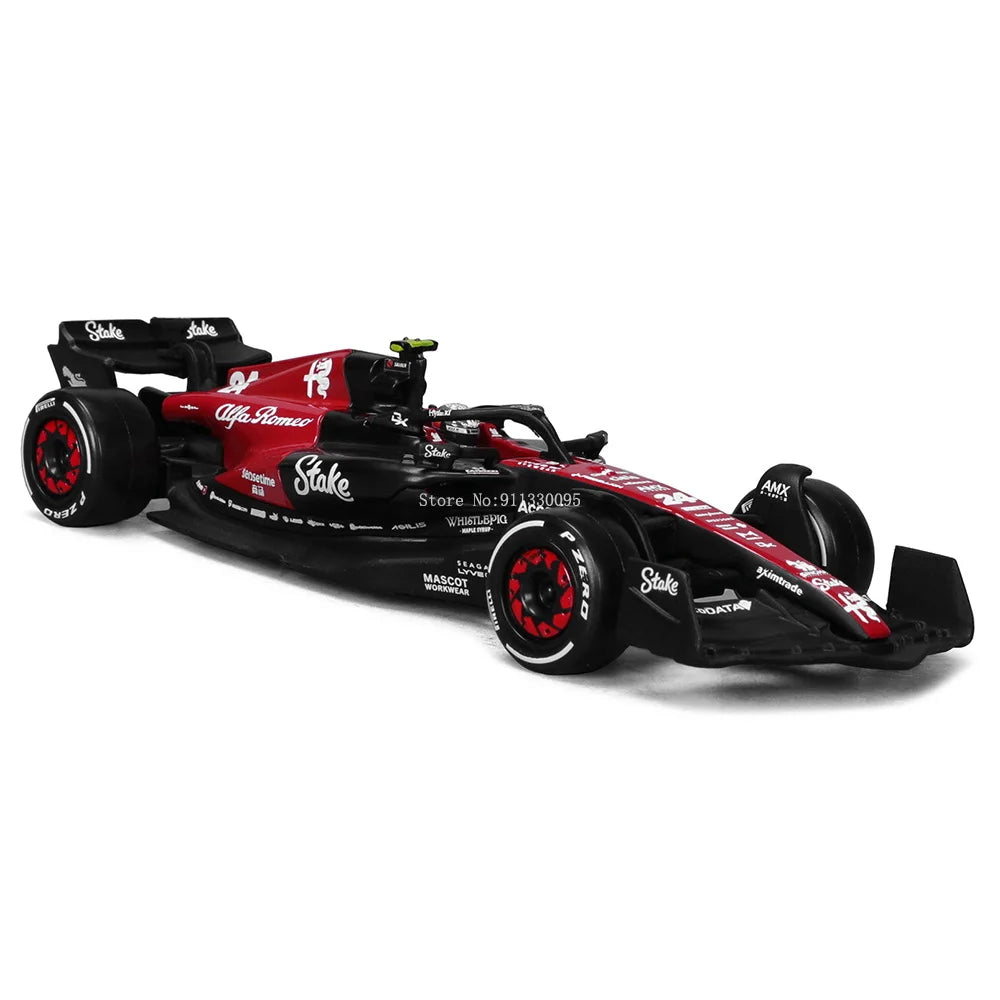 Bburago 1:43 F1 2023 24# Zhou Guanyu Alfa Romeo F1 Team Stake C43  77# Valtteri Bottas Alloy Car Die Cast