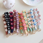 Korean Style Boho Weave Daisy Keyring