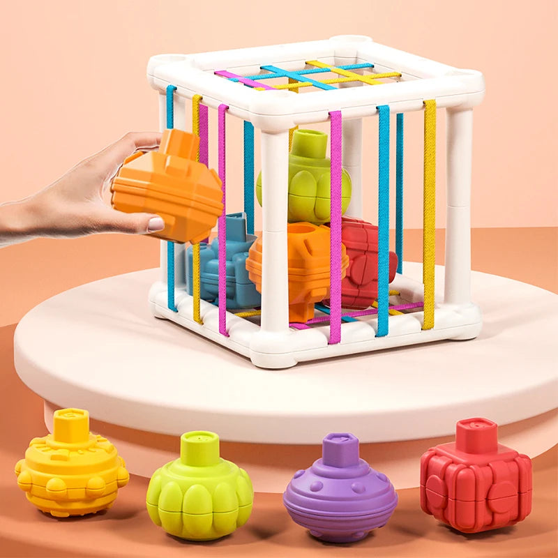 Colorful Cube Sorting Game Shape Blocks