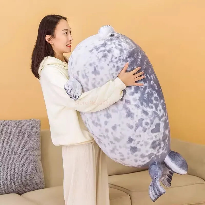 かわいい本物そっくりの海洋生物アザラシのぬいぐるみ