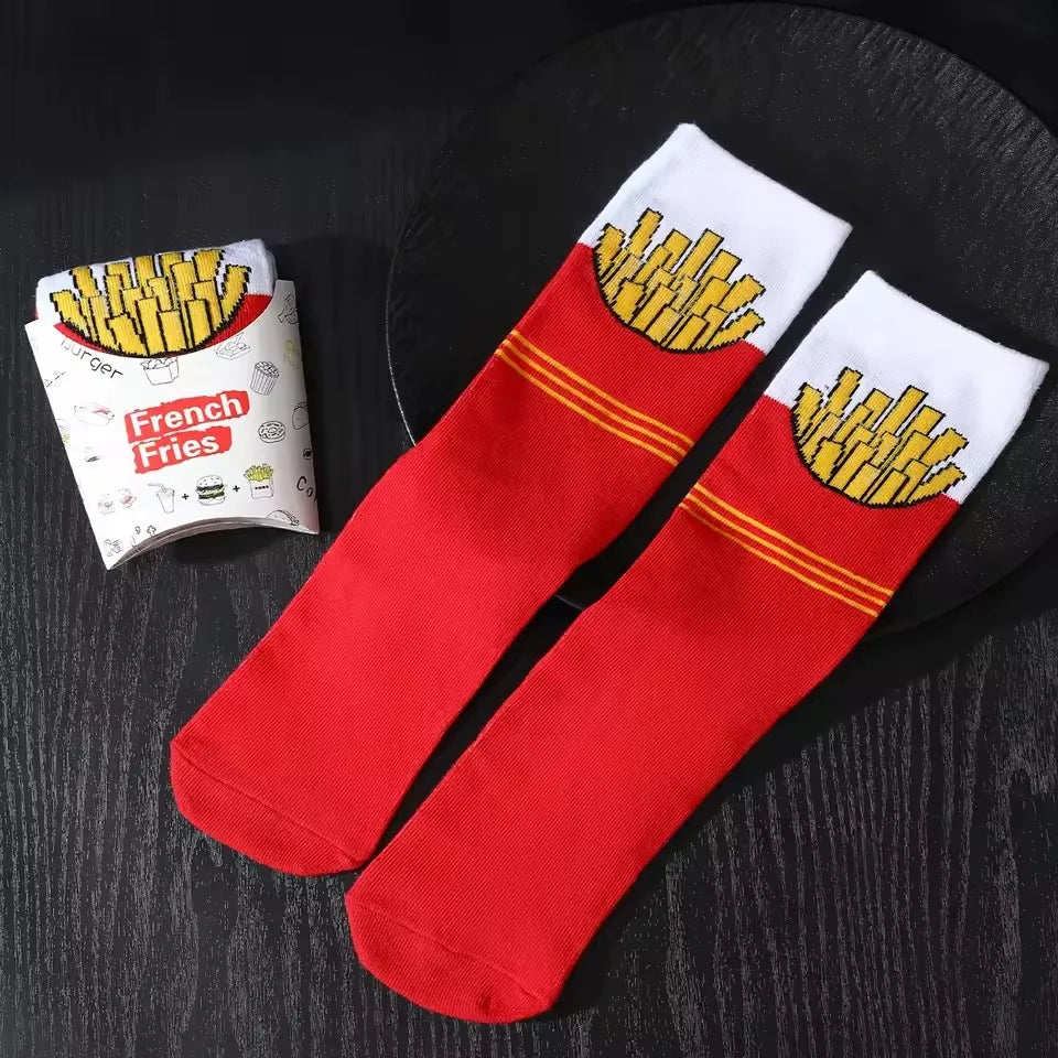 French Fries Socks 1 Pair