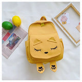 Custom Name Embroidery Cute Cat Children Backpack