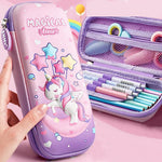 3D Unicorn cute pencil box