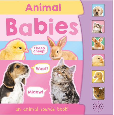 North Parade Animal Babies 6 Button Sound Books