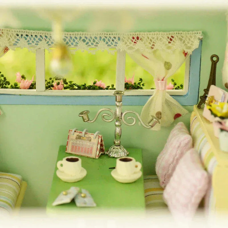 Charming DIY Miniature Caravan House with Furniture