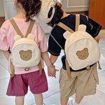 Little Bear Korean Canvas Baby Backpacks