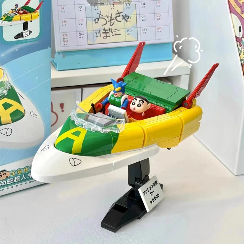 Keeppley Crayon Shin-chan Building Blocks Action Kamen Spaceship C