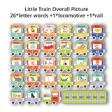 28 Pcs Baby Alphabet Train Bath Toy Eva Wall Sticker