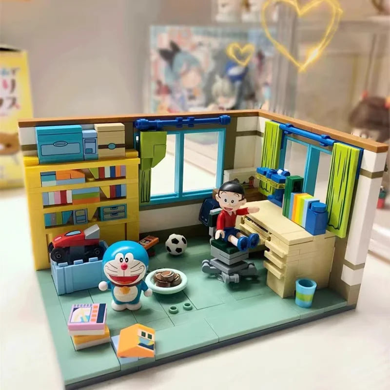 Keeppley Doraemon building blocks Nobita Nobi's room model