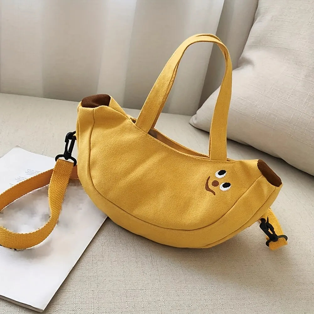 Cute Banana Shoulder Hand-held Canvas Bag