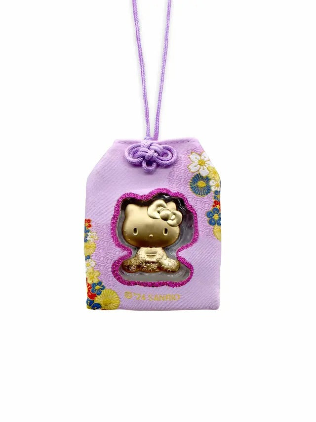 Sanrio Hello Kitty Showa Collection Gold Foil with Charm Bag