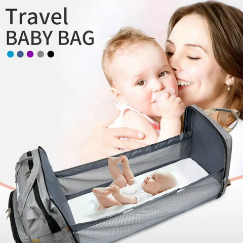 Multi function Waterproof Diaper Changing Bags with Bed
