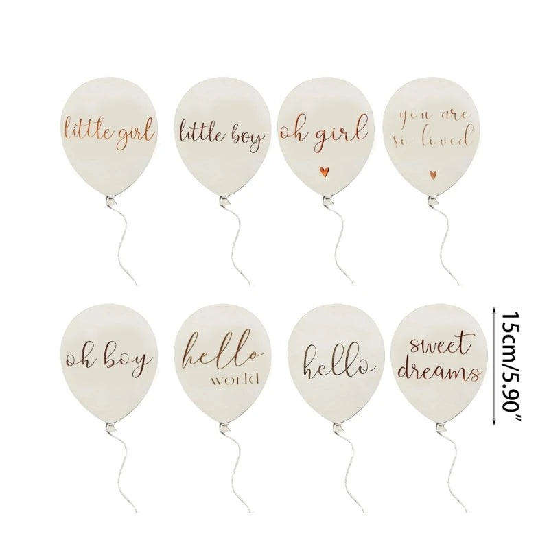 Baby Wooden Balloon Milestone Newborn