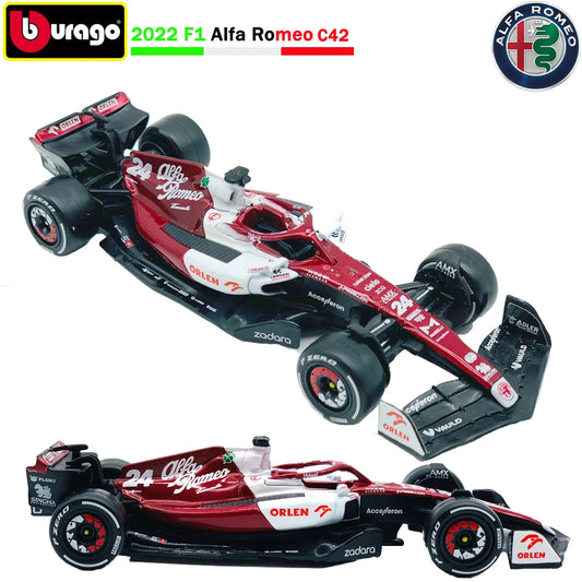 Bburago 2022 F1 Alfa Romeo C42#77 Valtteri Bottas #24 Racing Cars 1:43 Alloy