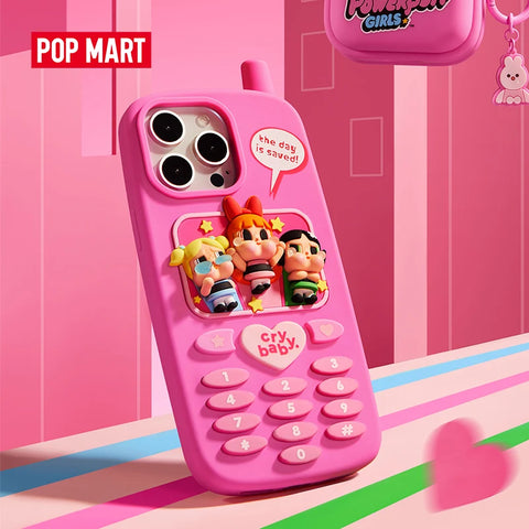 POP MART CRYBABY Powerpuff Girls Series - Phone Case for iPhone 14 Pro Max & iPhone 15 Pro Max