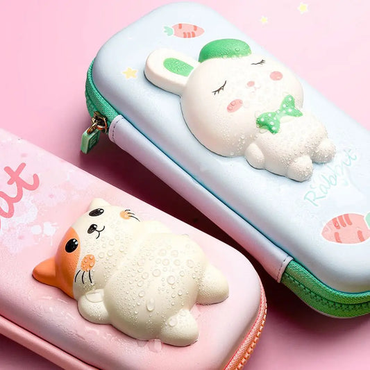 3D Cartoon PU Pencil Case