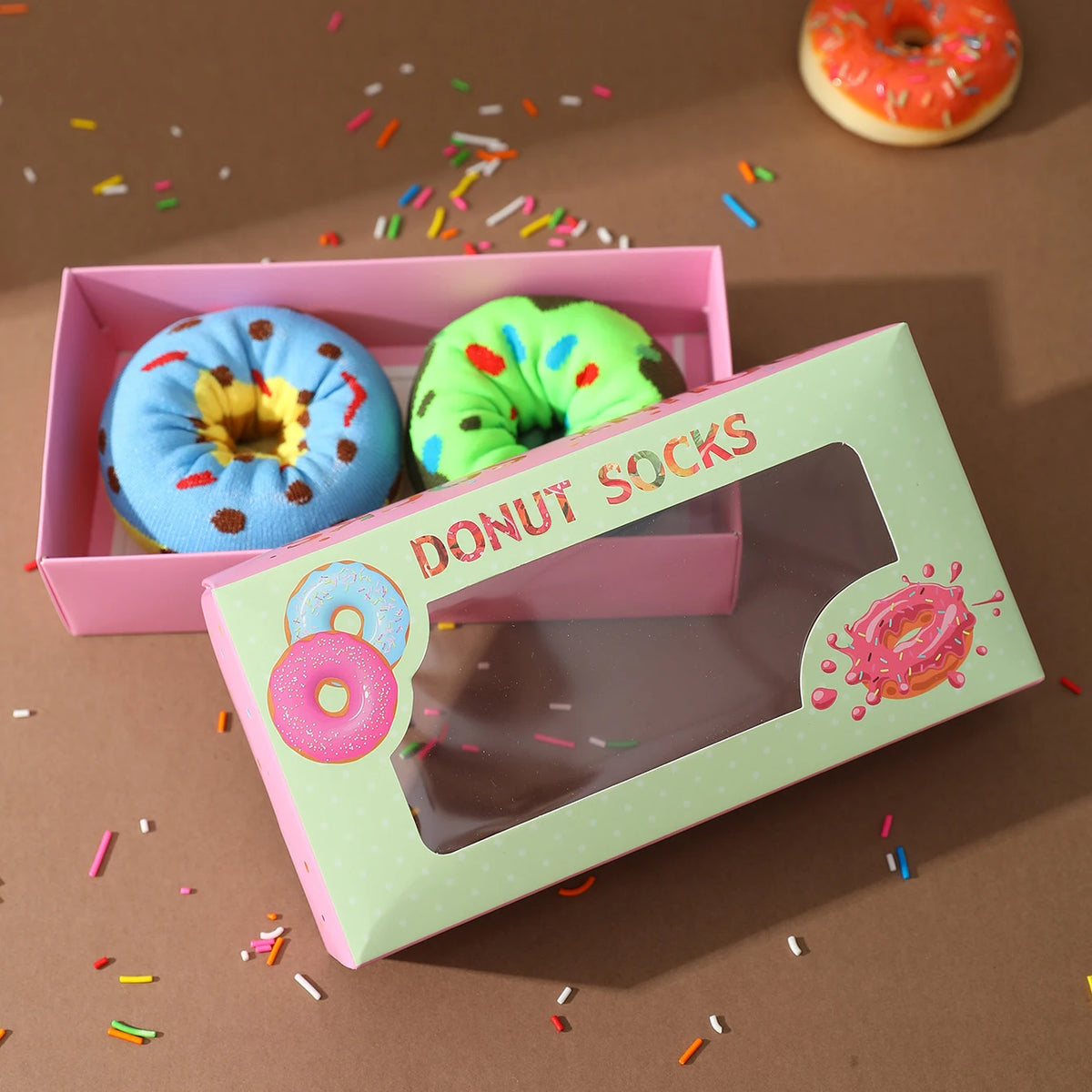 Colorful Donuts Pattern 2 Pairs