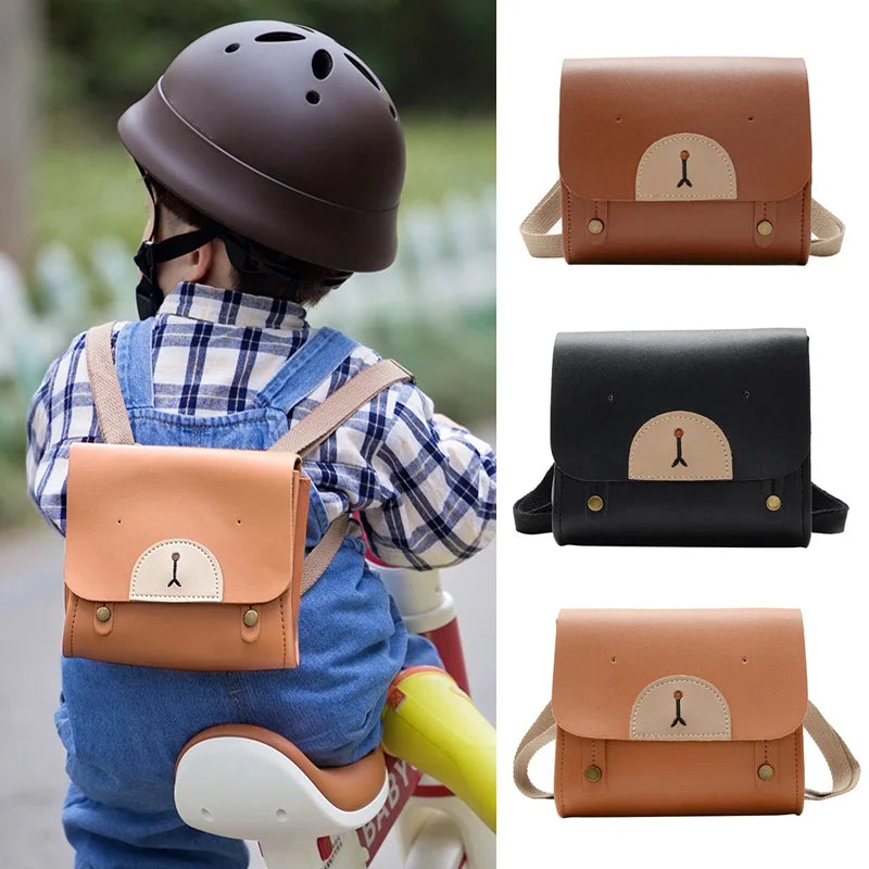 Bear Backpack Bag PU Leather