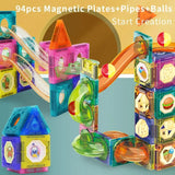 Magnetic Building Blocks with Ball Track STEM Toy
