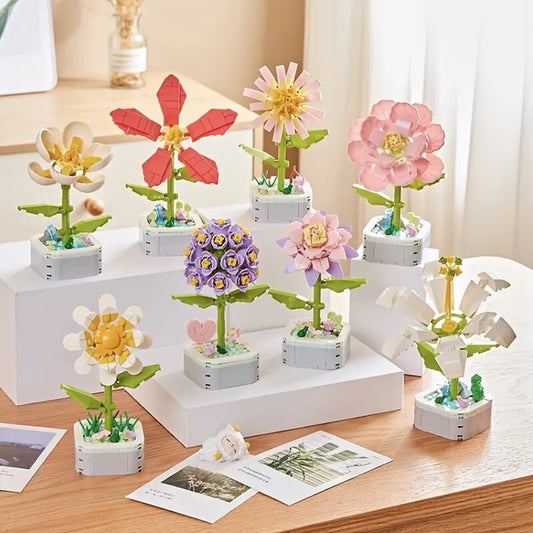 Children Creative Flower Building Block Kit