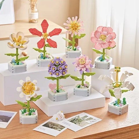Children Creative Flower Building Block Kit