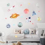 Universe Planet Space Astronaut Wall Stickers